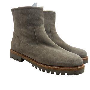 Vince Frances Boots in Woodsmoke Coco Suede Size 38.5